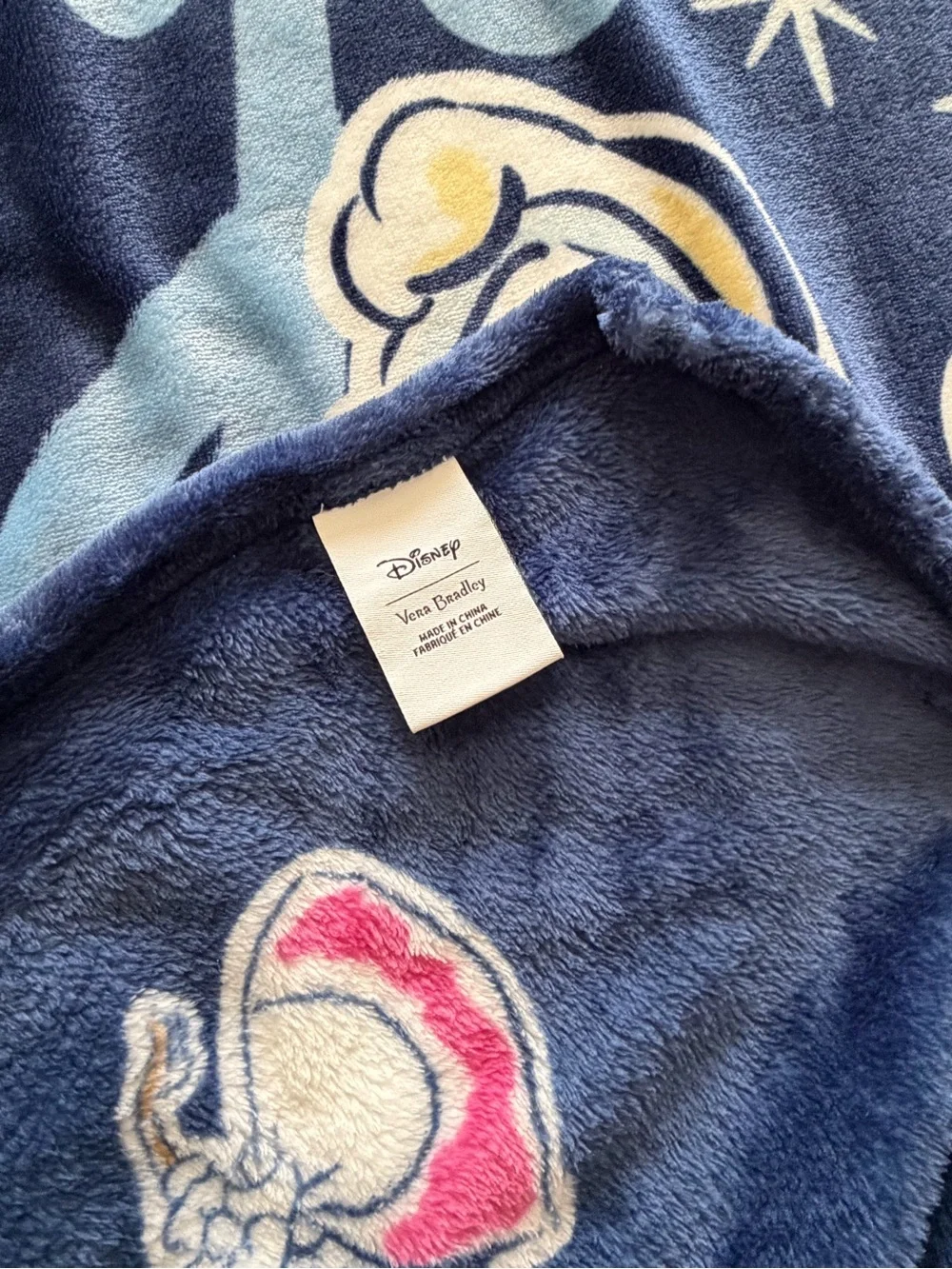 Vera Bradley Navy Blue Cinderella Fairytale Throw Blanket